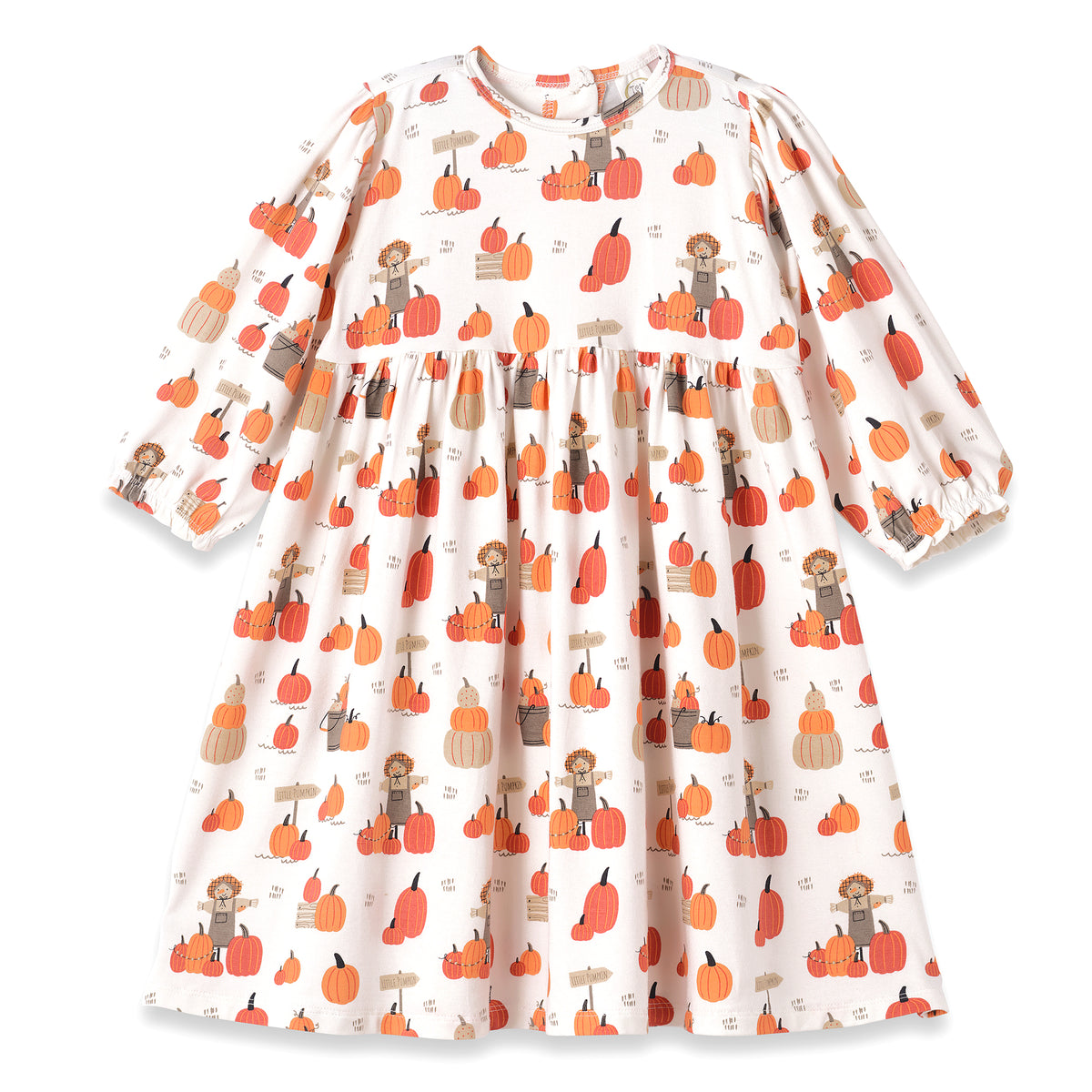 Pumpkin Patch Girls' Dress – Soft Bamboo Fall Favorite