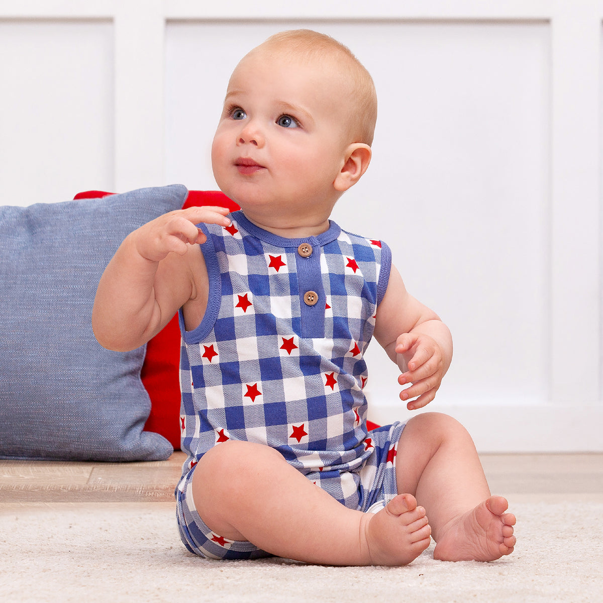 Americana Bamboo Shortie Romper