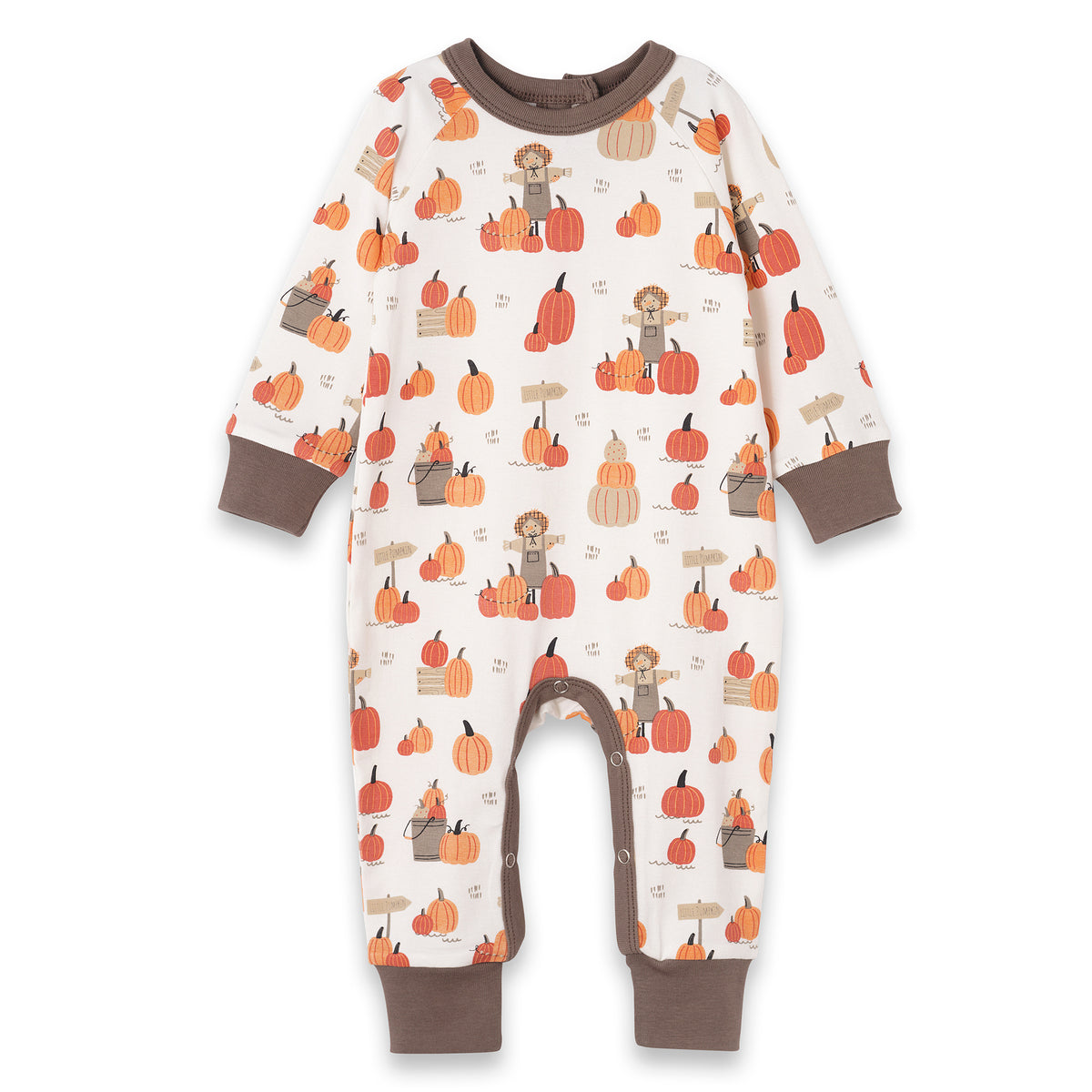 Pumpkin Patch Baby Romper – Bamboo Fall One-Piece Outfit