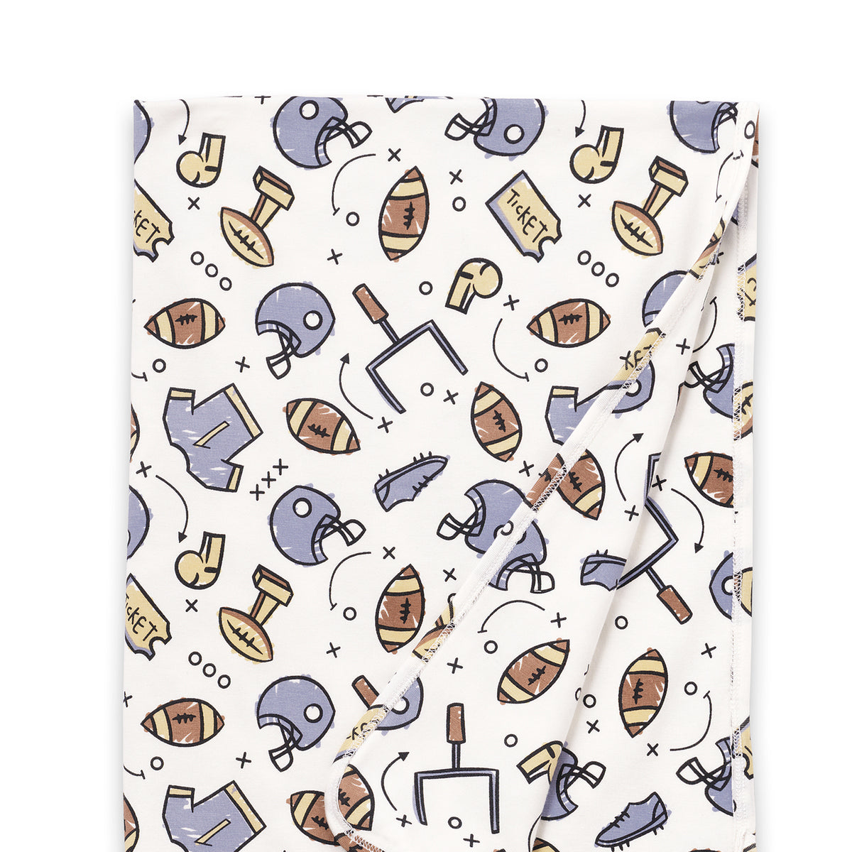 Touchdown Baby Boy Bamboo Football Stroller Blanket