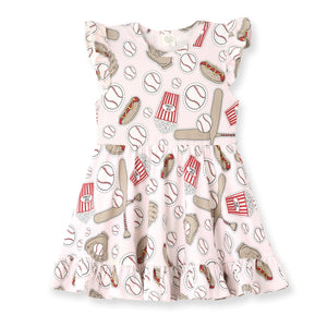 Tesa Babe Baby Girl Clothes Baseball Twirl Dress