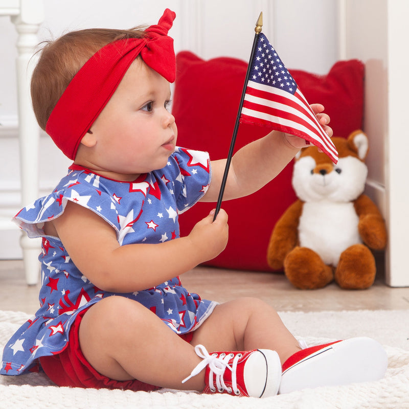 Tesa Babe Baby Girl Clothes Star Spangled Drop-Waist Top & Bloomers