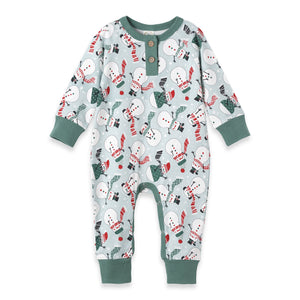 Tesa Babe Baby Unisex Clothes Romper / NB Frosty Bamboo Henley Romper