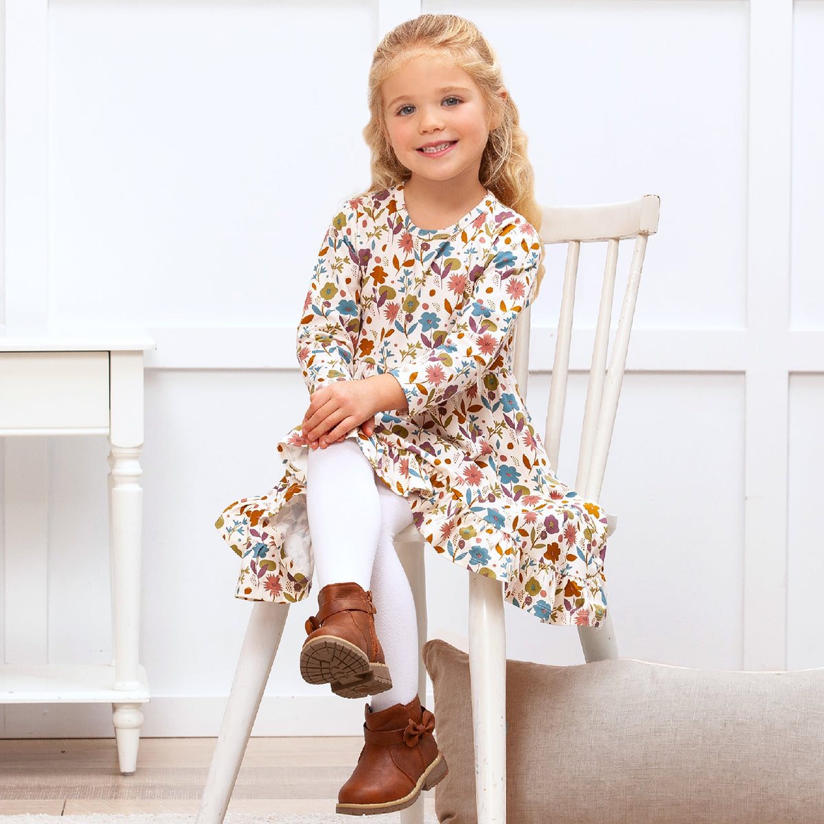 Tesa Babe Base Product Blossom Time Long Sleeve Twirl Dress