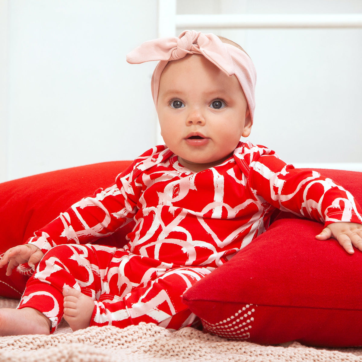 Tesa Babe Base Product Happy Hearts Long Sleeve Romper