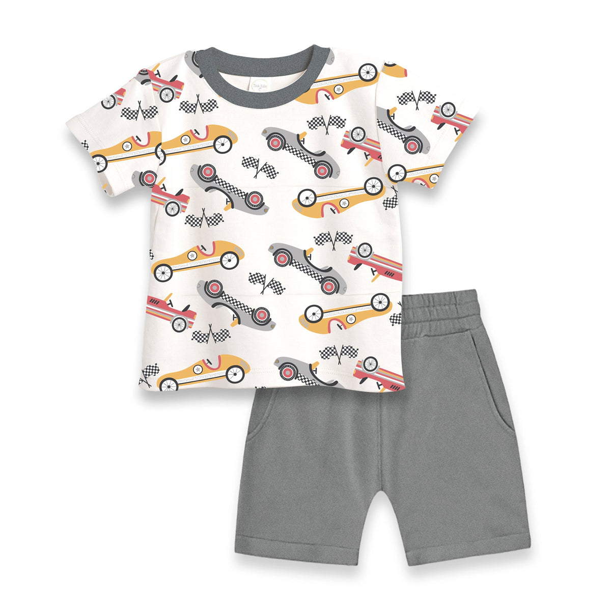 Tesa Babe Base Product 3-6M Speed Racer Boys SS Crew Tee & Shorts