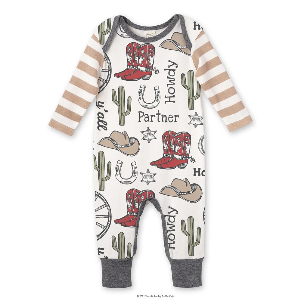 Tesa Babe Baby Boy Clothes Baby Boy Howdy Partner Cowboy Romper