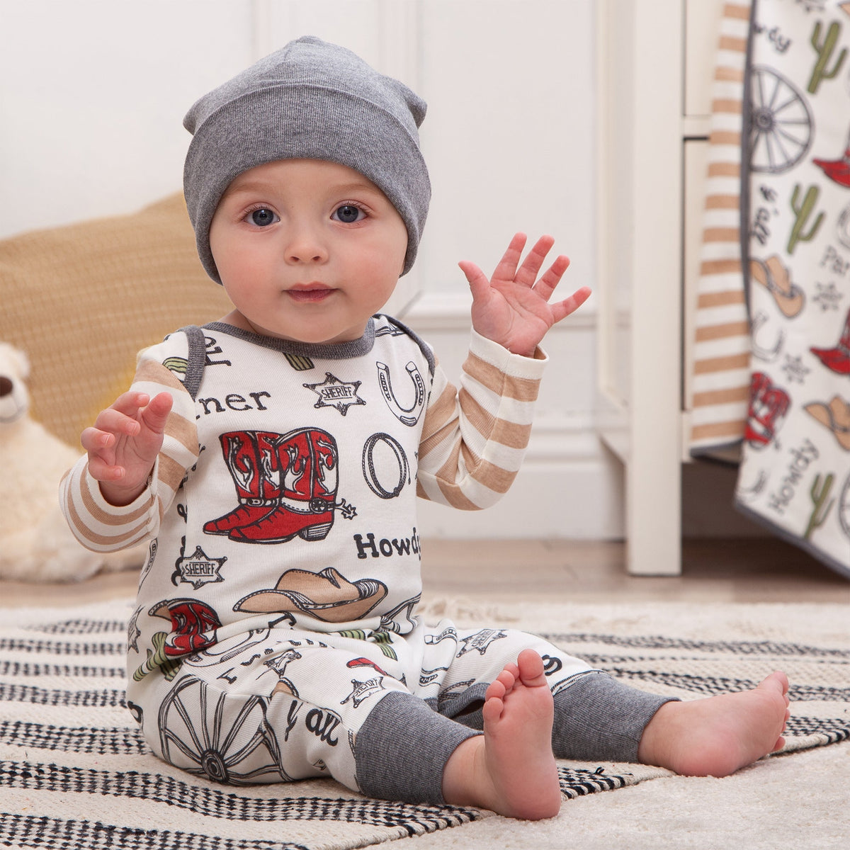 Tesa Babe Baby Boy Clothes Baby Boy Howdy Partner Cowboy Romper
