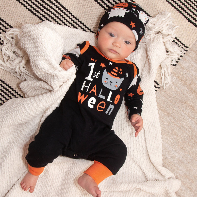 Tesa Babe Baby Boy Clothes Romper / Newborn Baby "My 1st Halloween" Romper