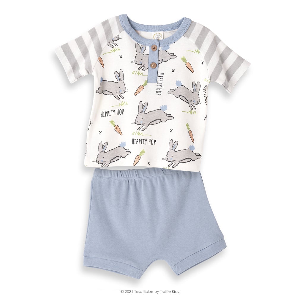 Tesa Babe Baby boy Clothes Easter Parade Boy T-Shirt and Shorts 2Pc Set
