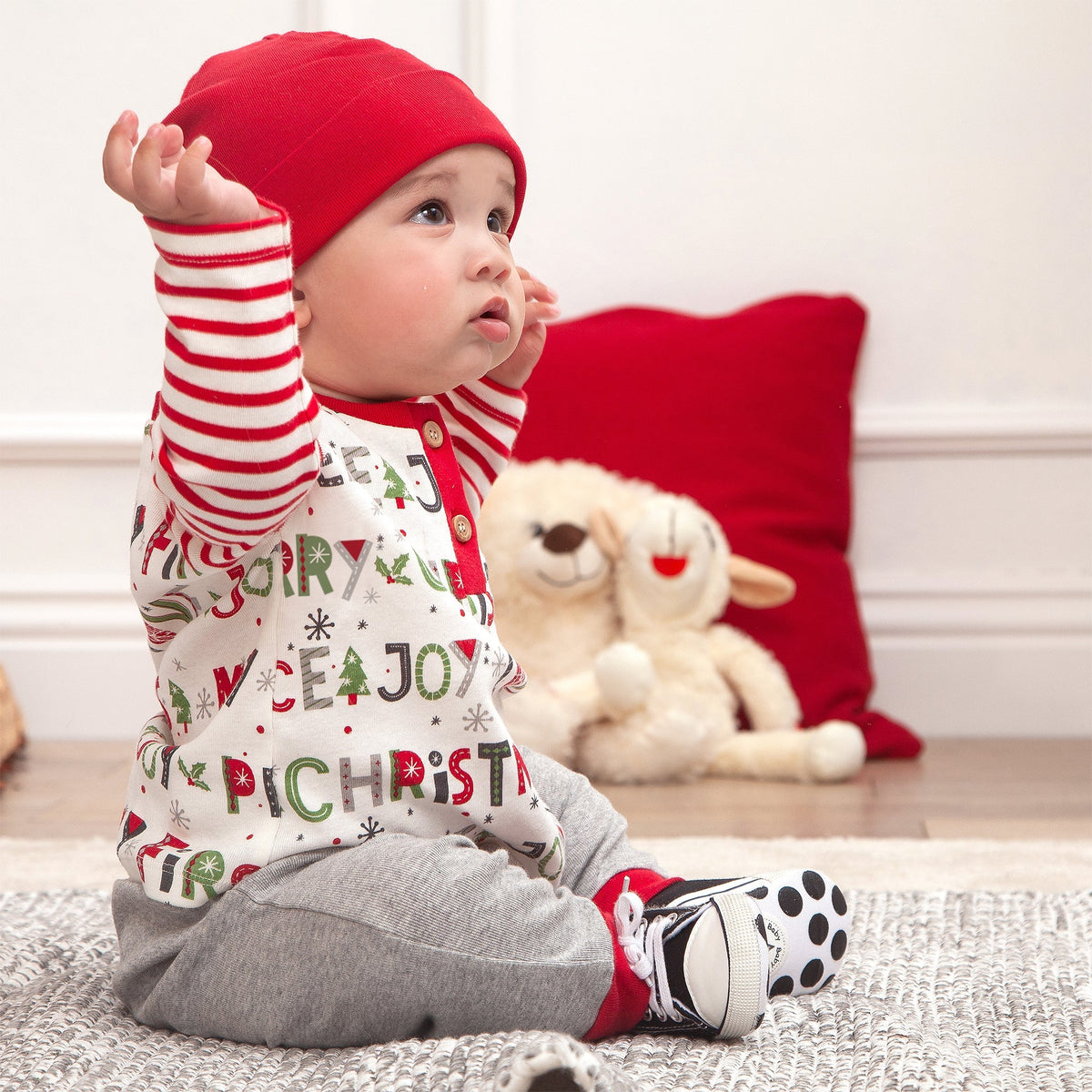 Tesa Babe Baby Boy Clothes Peace Love Joy Set in Bamboo/Cotton