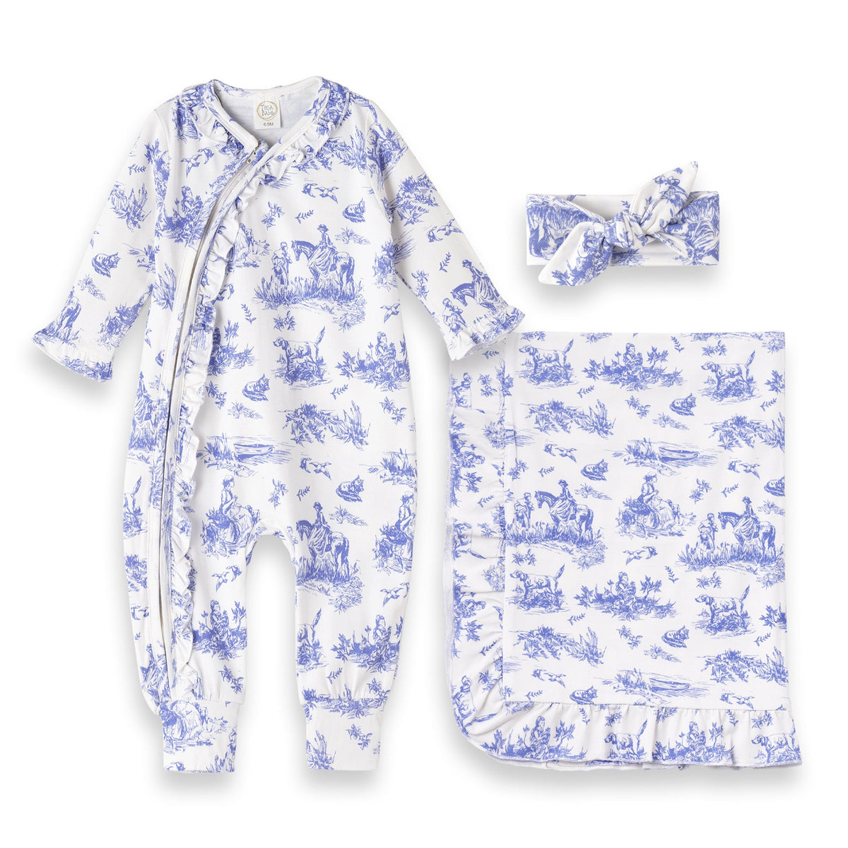 Tesa Babe Baby Gift Sets 3 Pc Toile de Jouy Gift Set