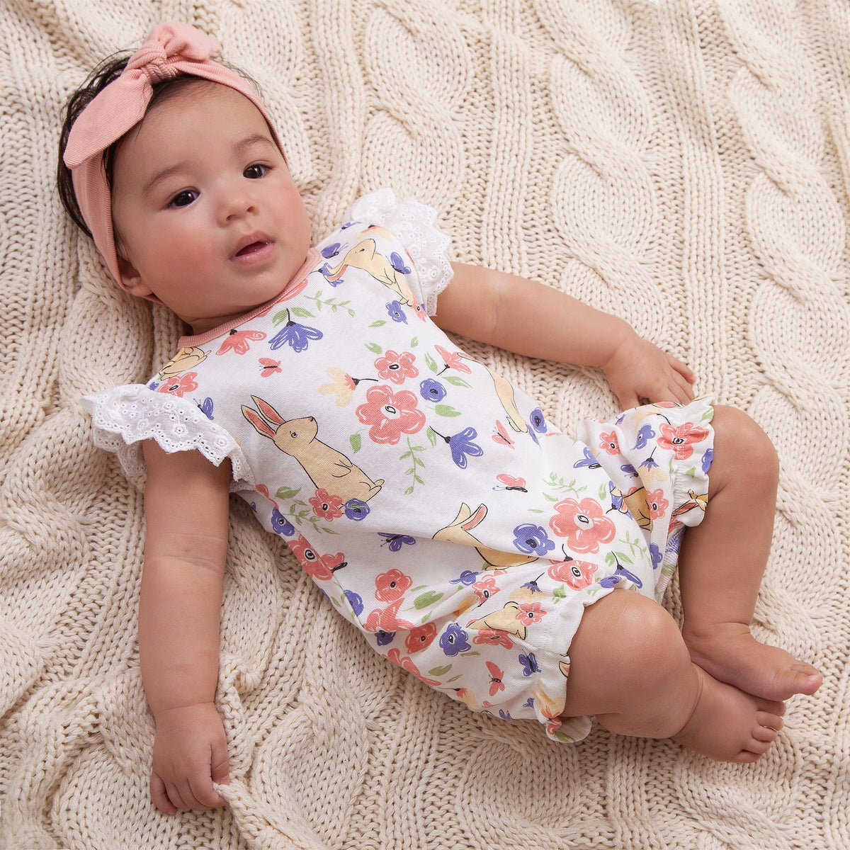 Tesa Babe Baby Girl Clothes Baby Girl Easter Garden Bubble Romper