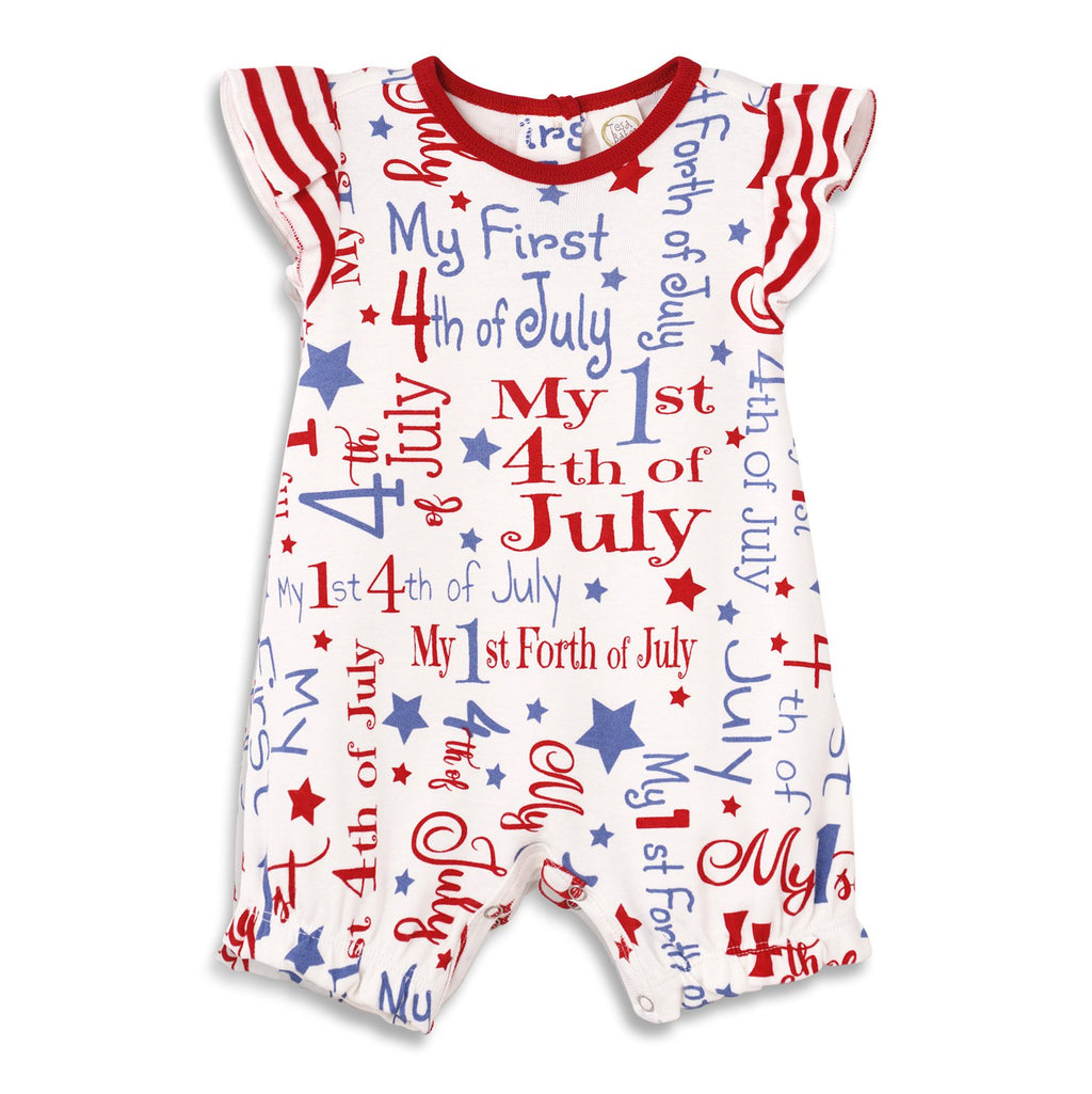 Tesa Babe Baby Girl Clothes Baby Girl My 1st 4th of July Bubble Romper