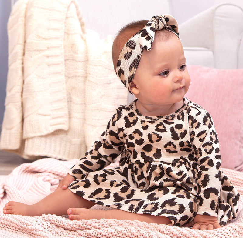 Tesa Babe Baby Girl Clothes Leopard Baby Girl Dress