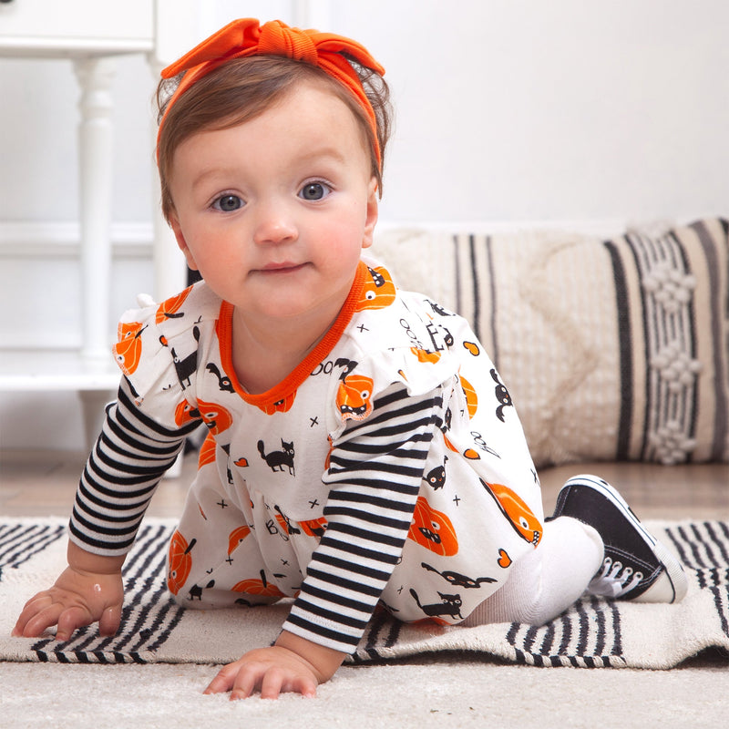Tesa Babe Baby Girl Clothes Playful Pumpkins Pocket Dress