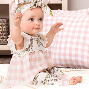 Tesa Babe Baby Girl Clothes Prairie Flowers Top and Pants 2Pc Set