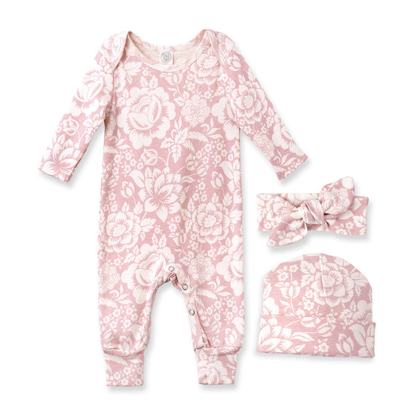 Tesa Babe Baby Girl Gift Sets Gift Set / NB 3-Pc Gift Set Vintage Rose