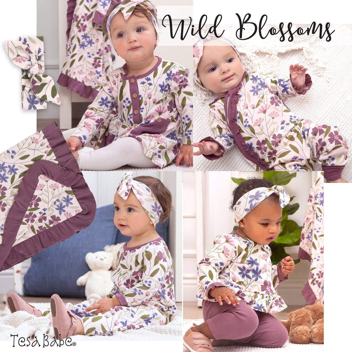 Tesa Babe Baby Headbands Headband / One Size Wild Blossoms Headband