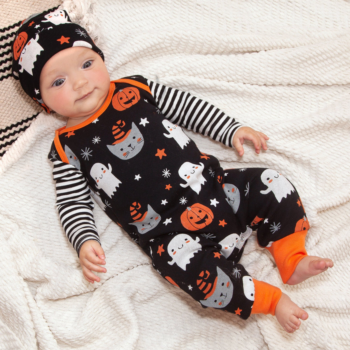 Tesa Babe Baby Unisex Clothes Halloween Pumpkin Party Romper