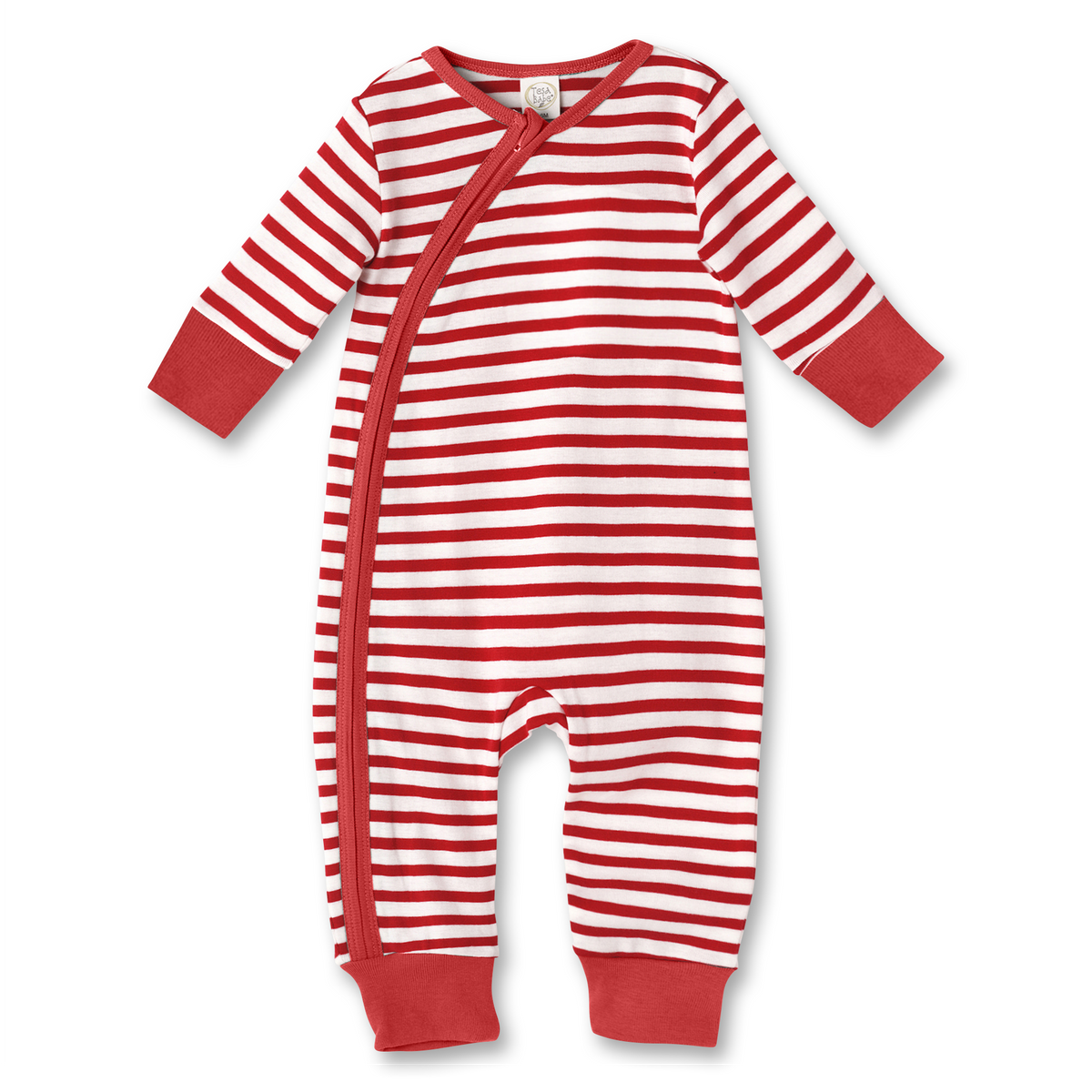Tesa Babe Baby Unisex Clothes Red Striped Christmas Zipper Romper