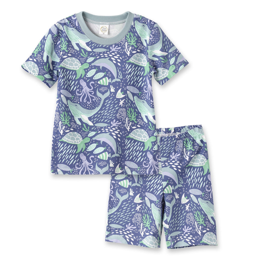 Tesa Babe Base Product 2T Blue Kingdom Kid's Pajama Set W/Shorts-Toddler