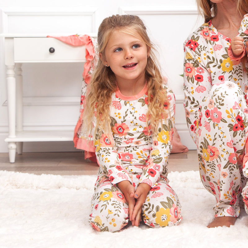 Floral Garden Girl's Pajama Set – Tesa Babe