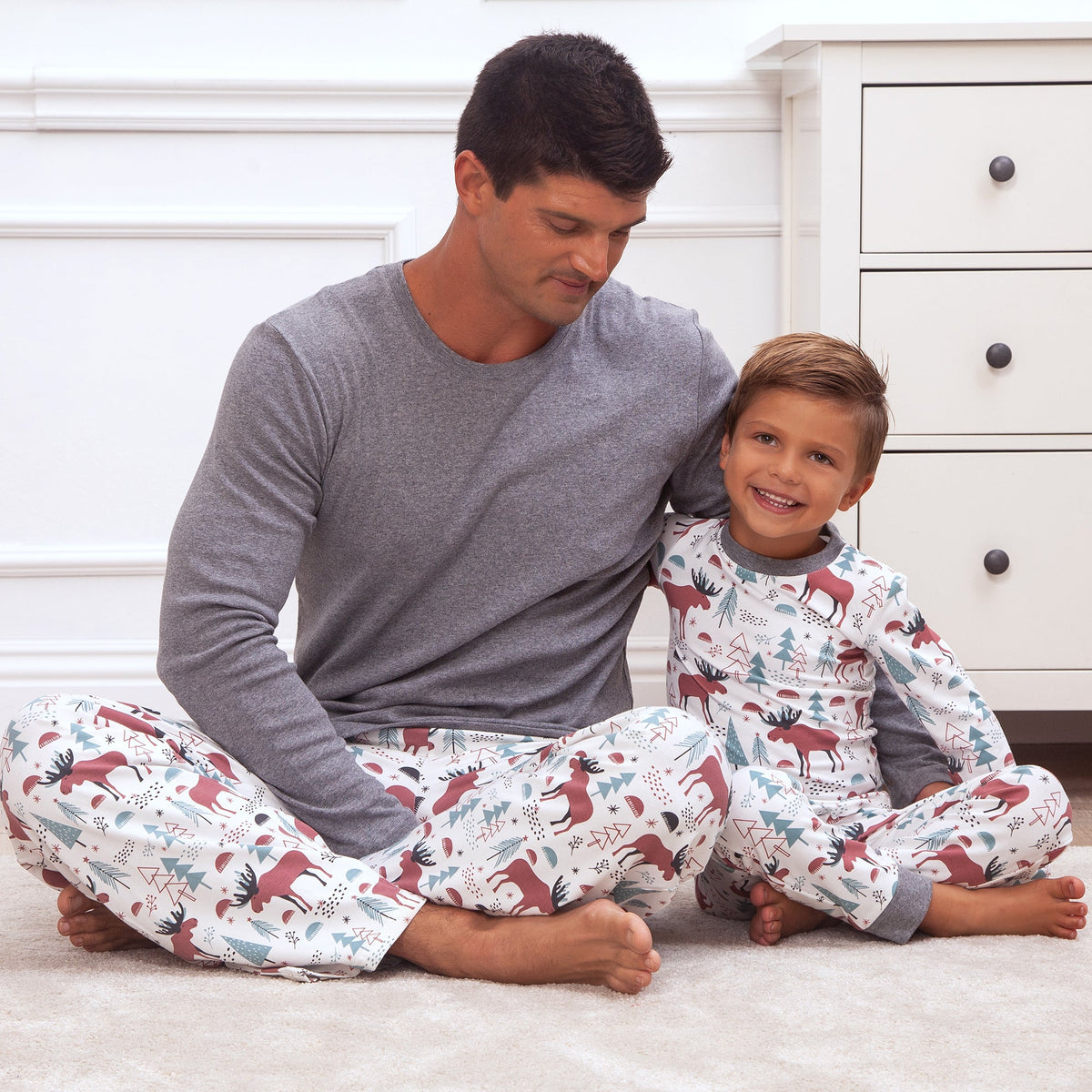 Tesa Babe Men's Pajamas Moose Tracks Men's Pajama Pants