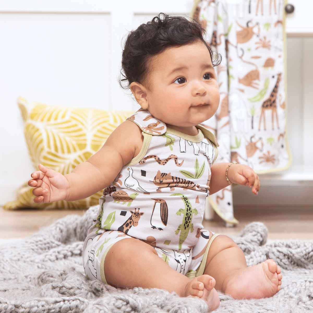 Jungle Jam Criss-Cross Romper 3-6 months