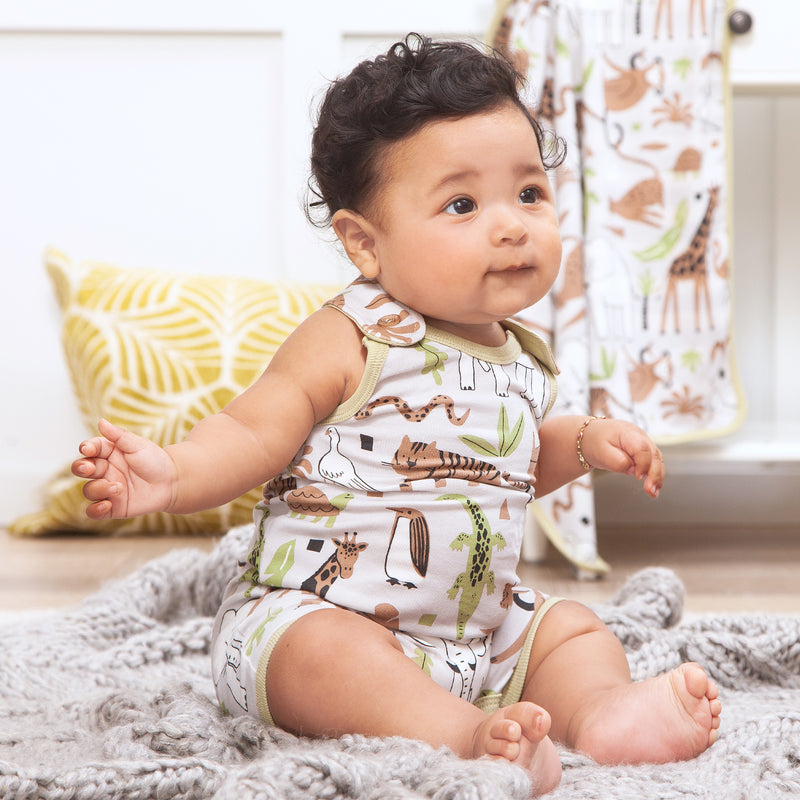 Jungle Jam Criss-Cross Romper 3-6 months