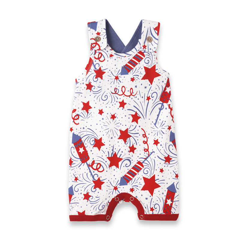 Patriotic Fireworks Bamboo Baby Romper 3-6M