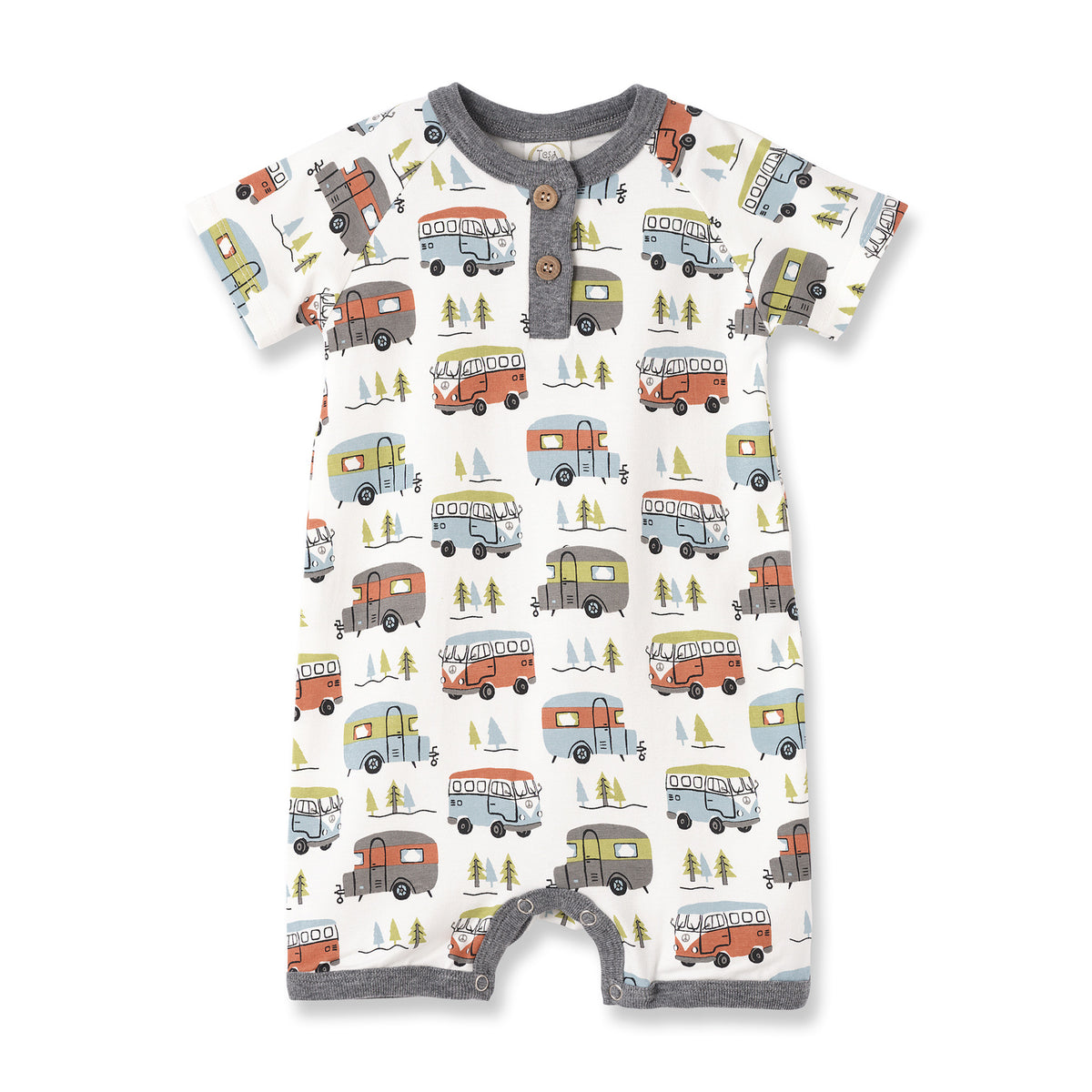 Happy Camper Bamboo Shortie Romper