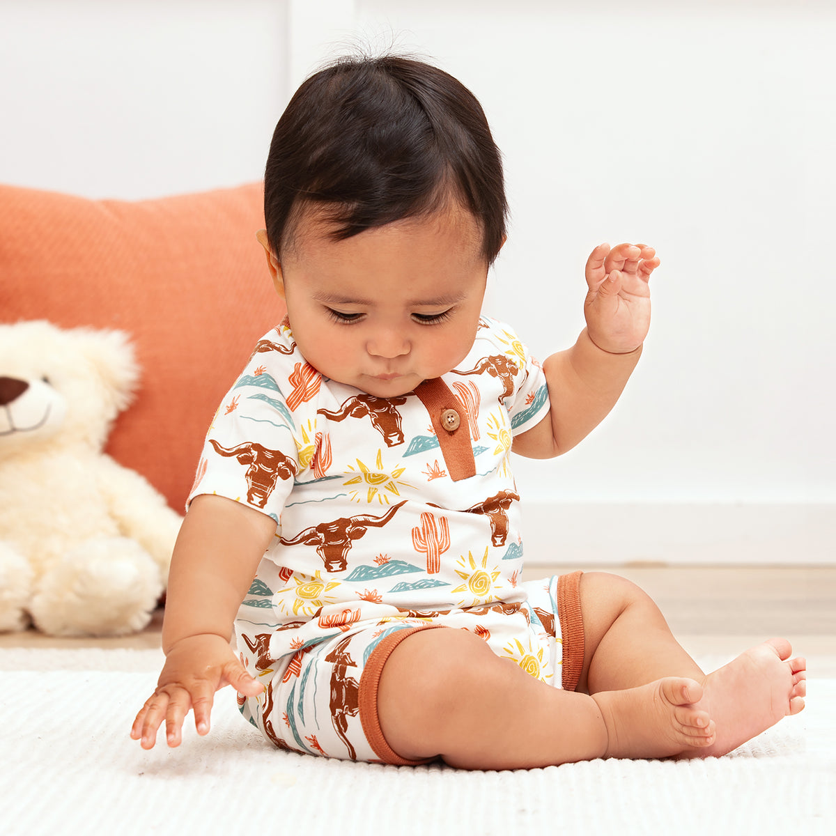 Happy Trails Bamboo Shortie Romper