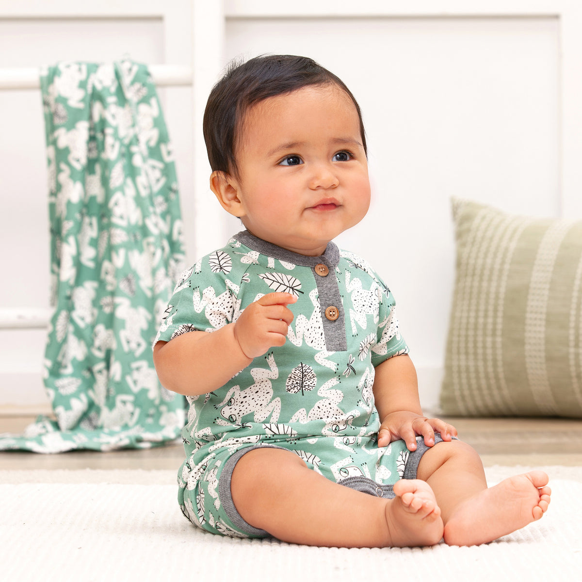 Leapfrog Bamboo Shortie Romper