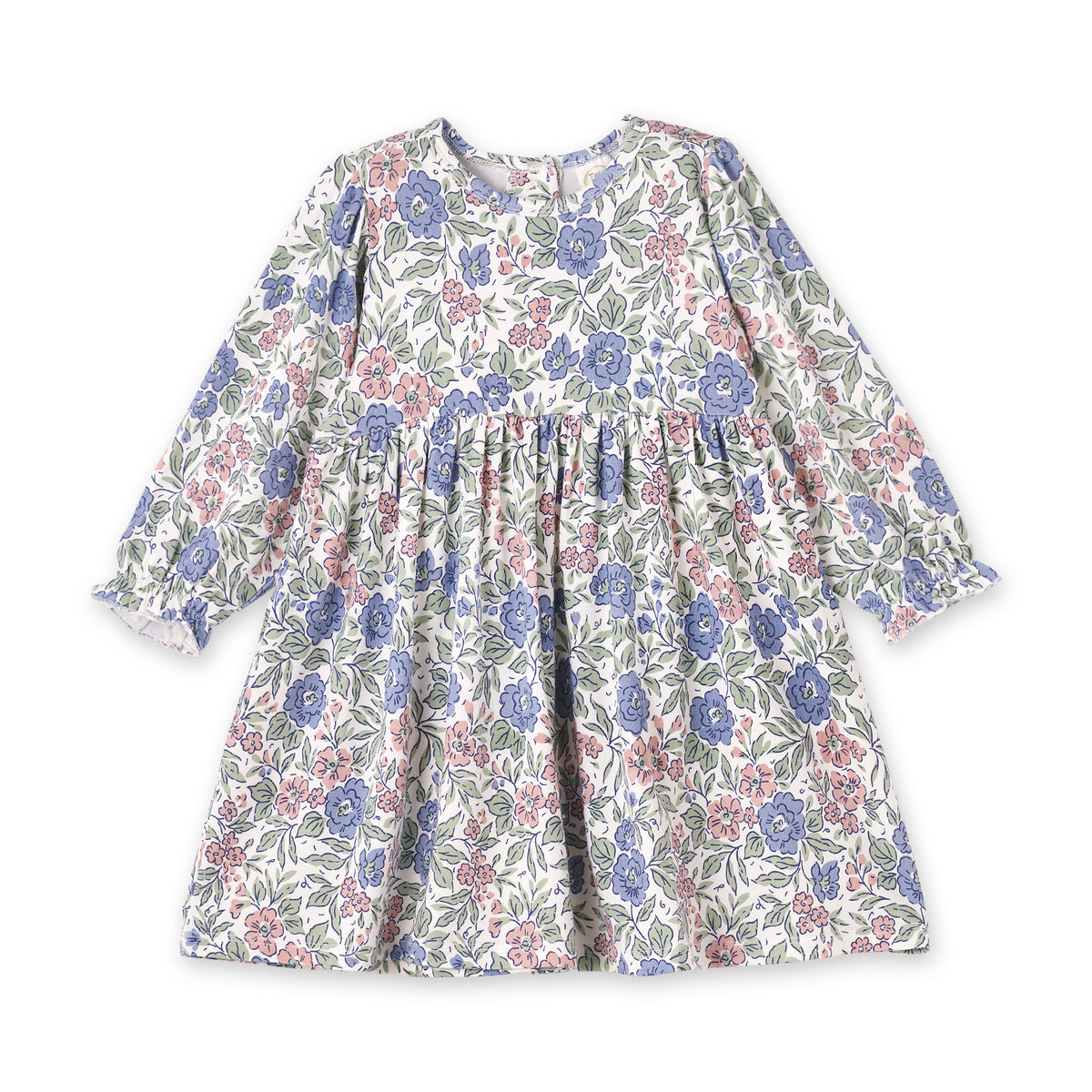 Vintage Floral Girls Dress - Soft Bamboo Jersey