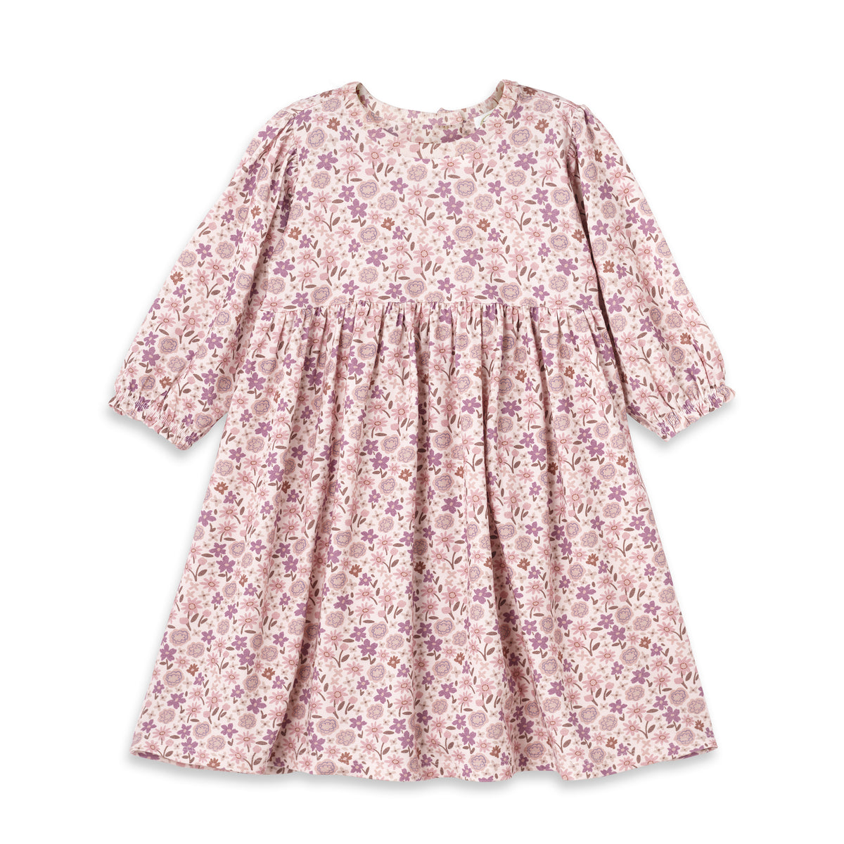 Girls' Bamboo Floral Dress – Soft, Stylish Vintage Inspired