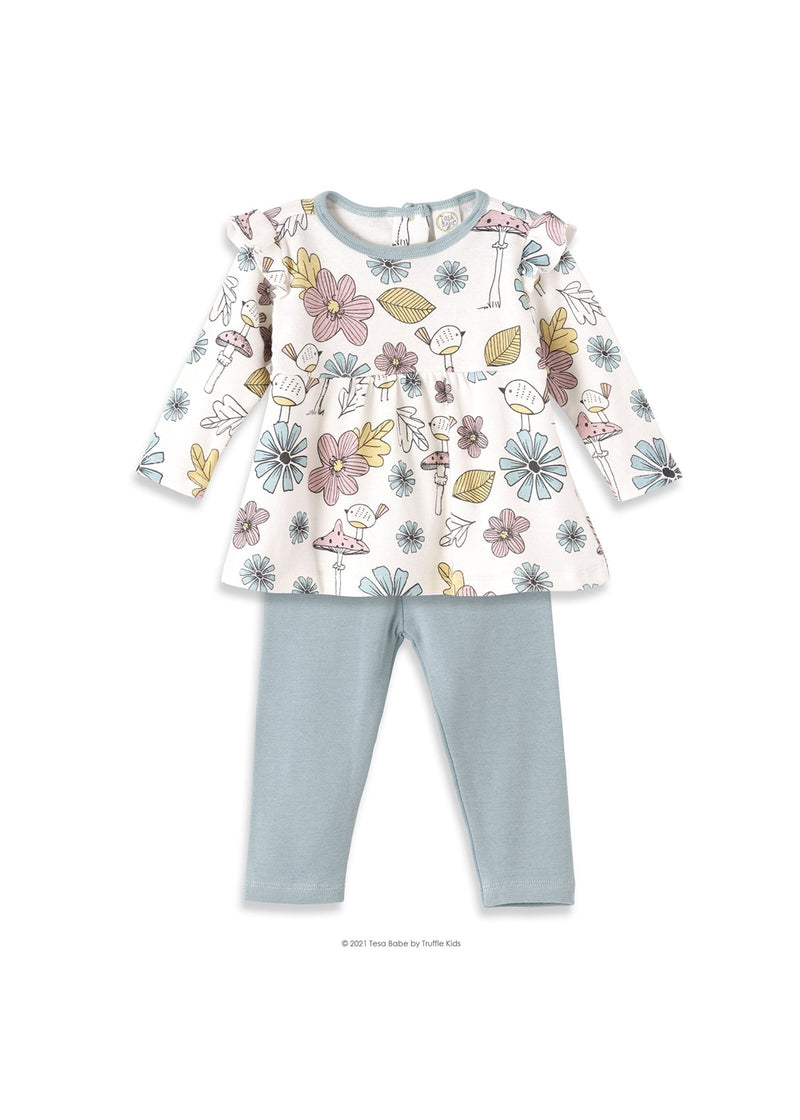 Mother Nature Set-Bamboo Top & Cotton Pants - 4T