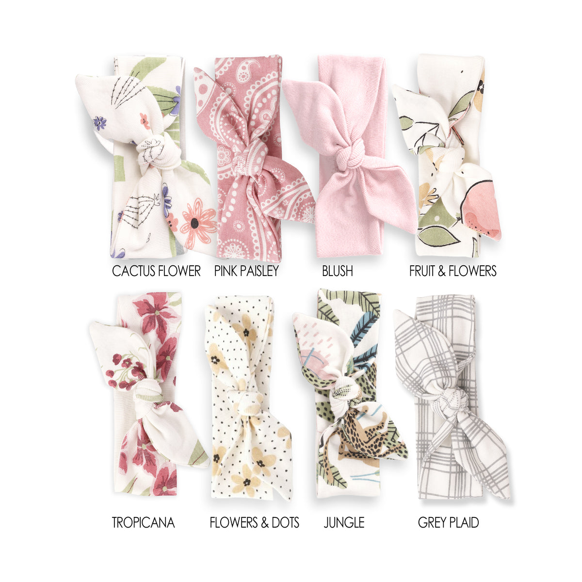 Adorable 8-Piece Set of Soft & Stretchy Cotton Headbands-2