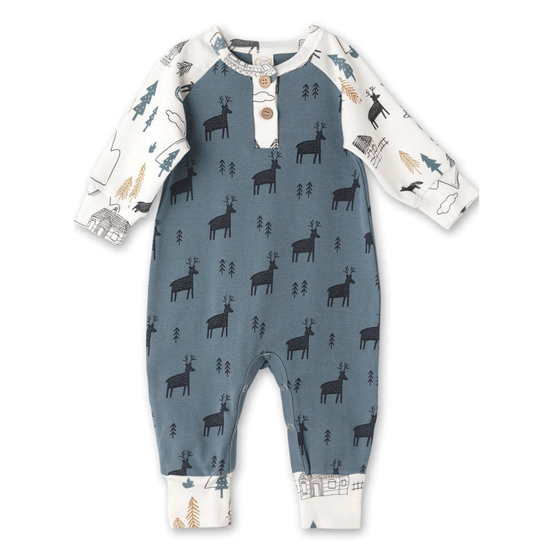 Arctic Deers Henley Romper