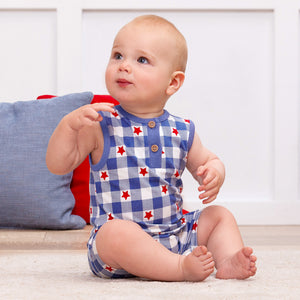 Americana Bamboo Shortie Romper