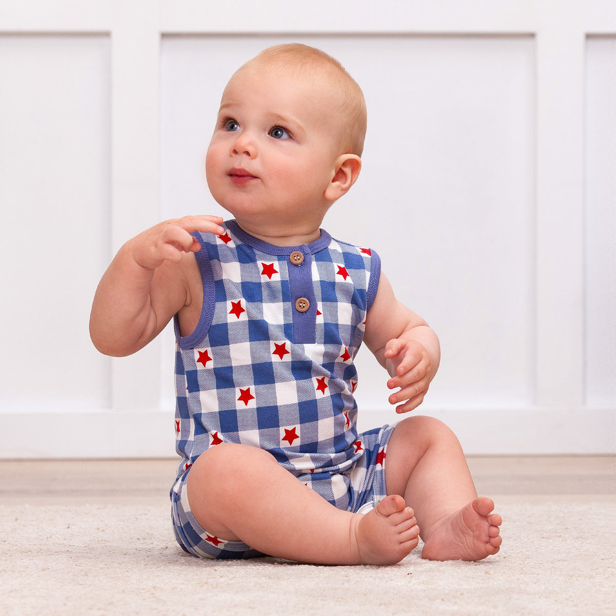 Americana Bamboo Shortie Romper