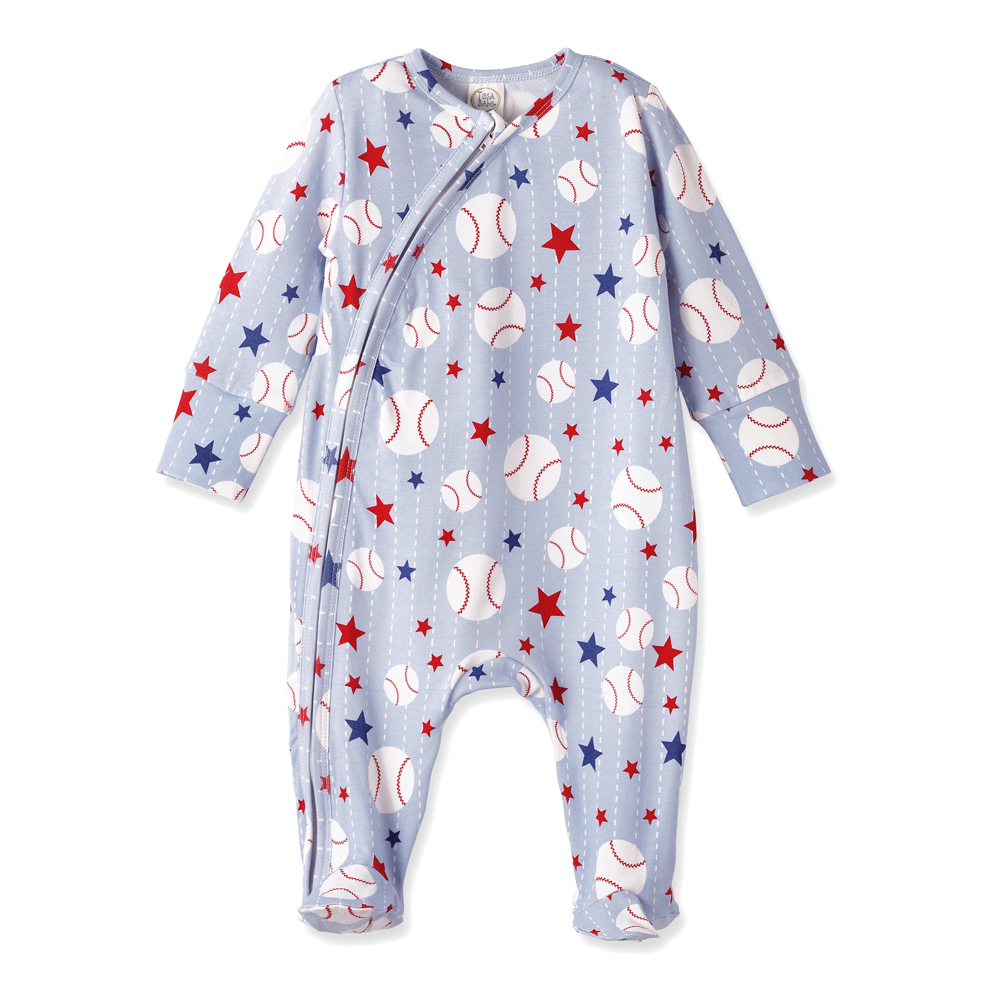 Grand Slam Baseball Bamboo Zipper Romper for Baby – Tesa Babe