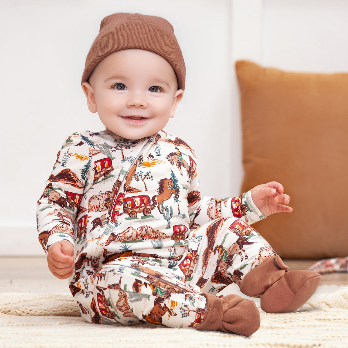 Baby Boy Western Romper 3 Piece Gift Set