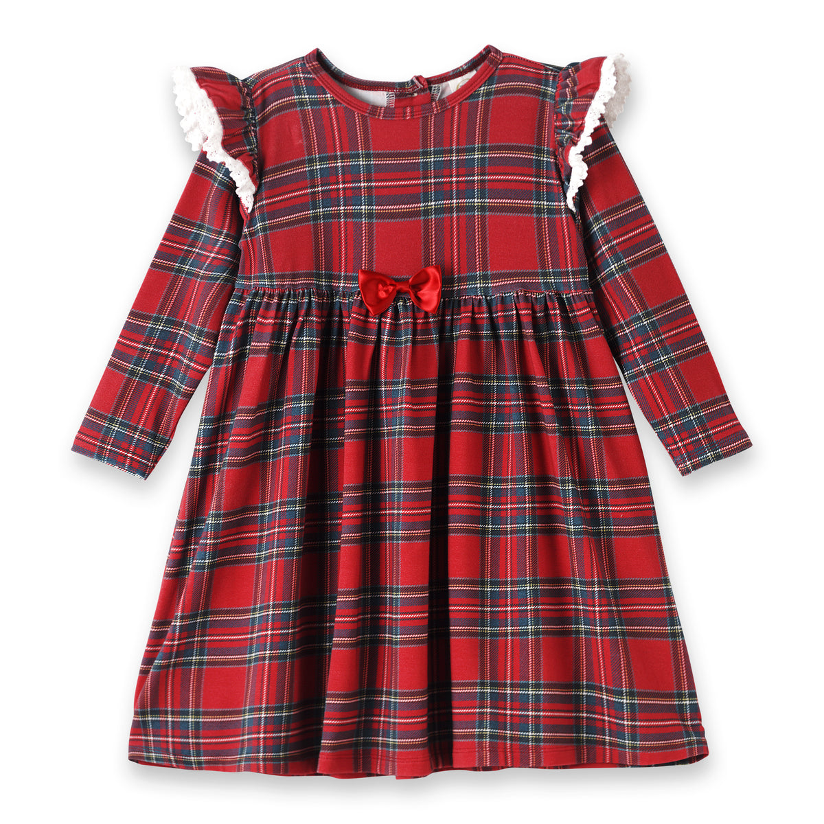Christmas Bamboo Holiday Dress – Classic Red Tartan Plaid