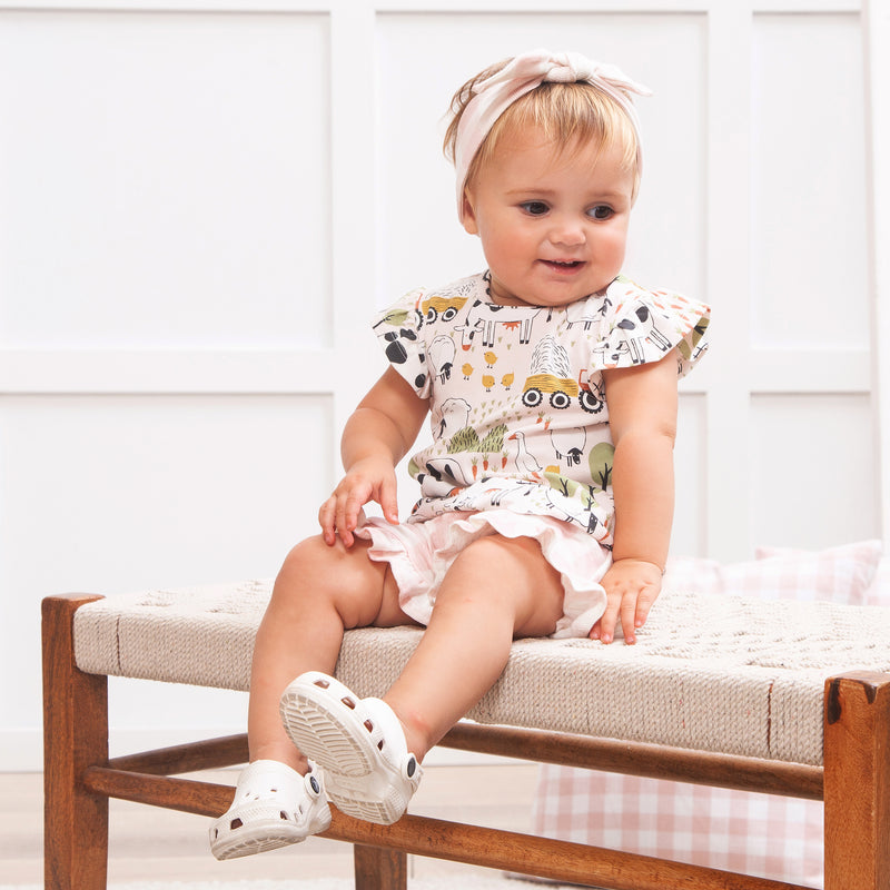 Girl's Farmyard Top & Shorts Set 9-12M