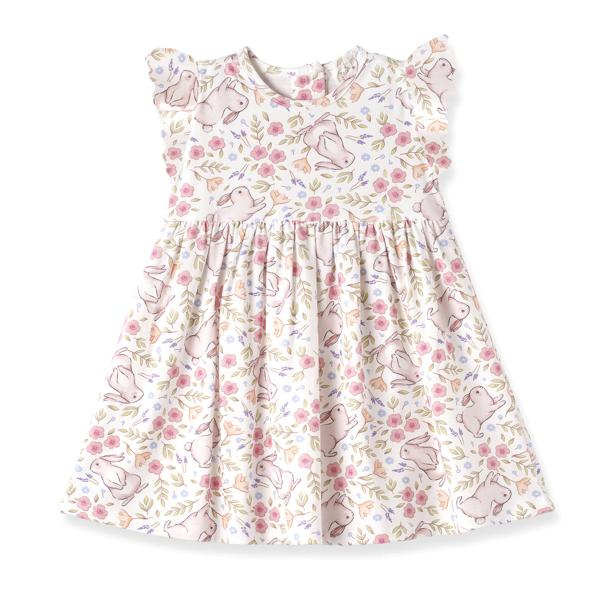 Bunny Blooms Bamboo Easter Dress for Baby & Toddler Girls