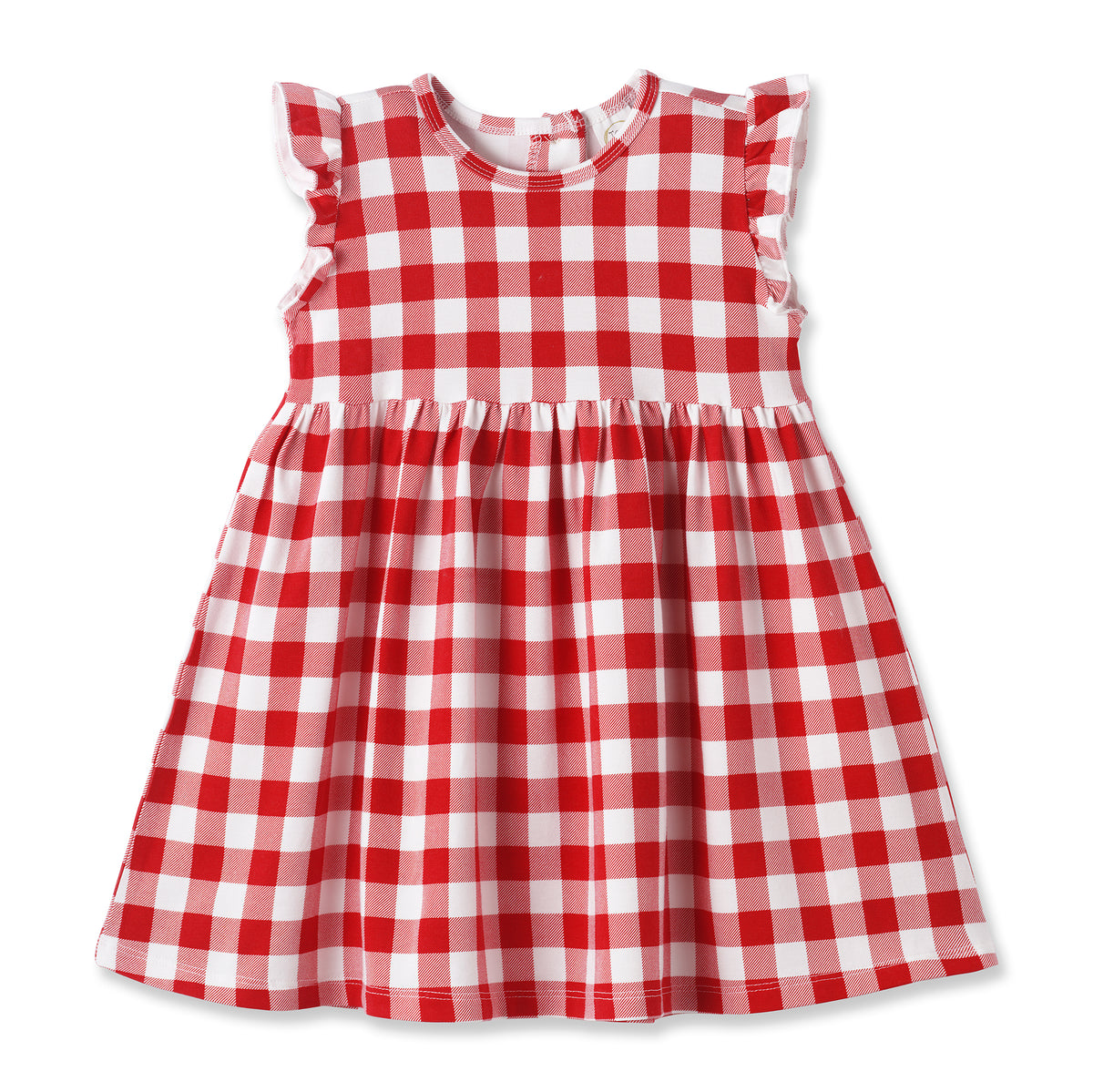 Picnic Plaid Soft Bamboo Summer Flutter Dress