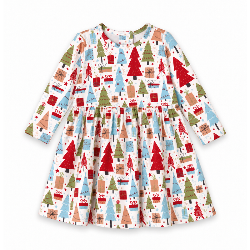 Christmas Merry Girl's Soft Bamboo Dress