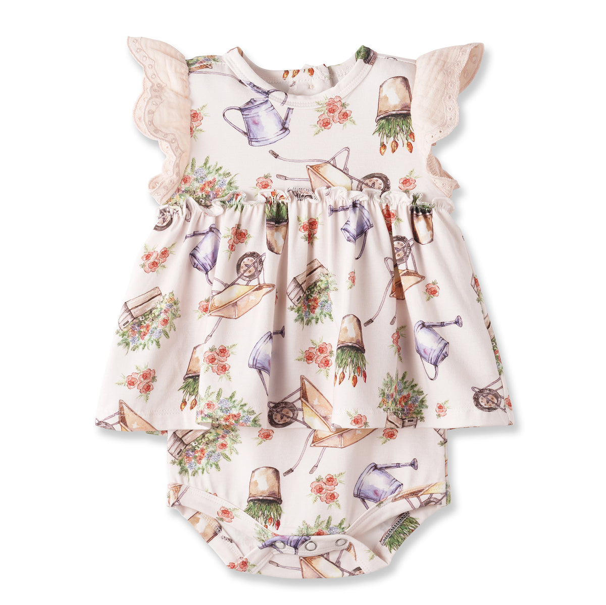 Sweet Garden Skirted Bodysuit – Bamboo Baby Outfit