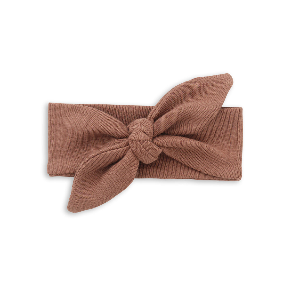 Brown Baby Headband - Adjustable Cotton Bow